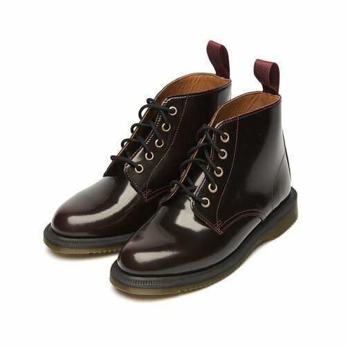 dr martens burgundy emmeline 5 eye boots
